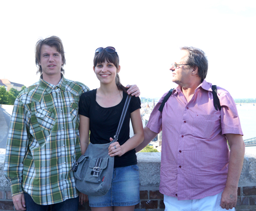 Our fantastic guides Karoly Raab (right), son and girlfriend